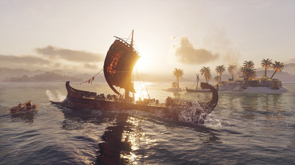 Wenn ihr die Welt von Assassin's Creed: Odyssey mit dem Schiff überqueren wollt, seid ihr erstmal ein bisschen unterwegs.
