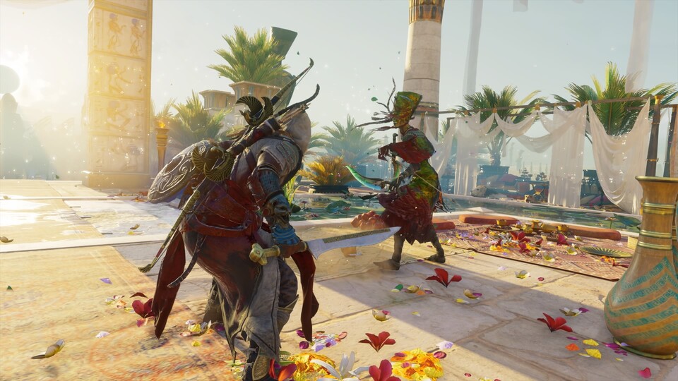 Nofretete ist noch der einfachste Boss in Assassin's Creed: Origins - Der Fluch der Pharaonen, hat aber trotzdem einiges auf den Kasten.