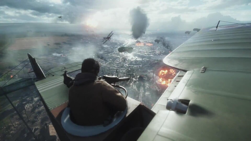 Zweitsitzer sind wohl noch lange nicht die größten Vehikel in Battlefield 1. Panzerzüge, Schlachtschiffe und Luftschiffe warten auf die Spieler.