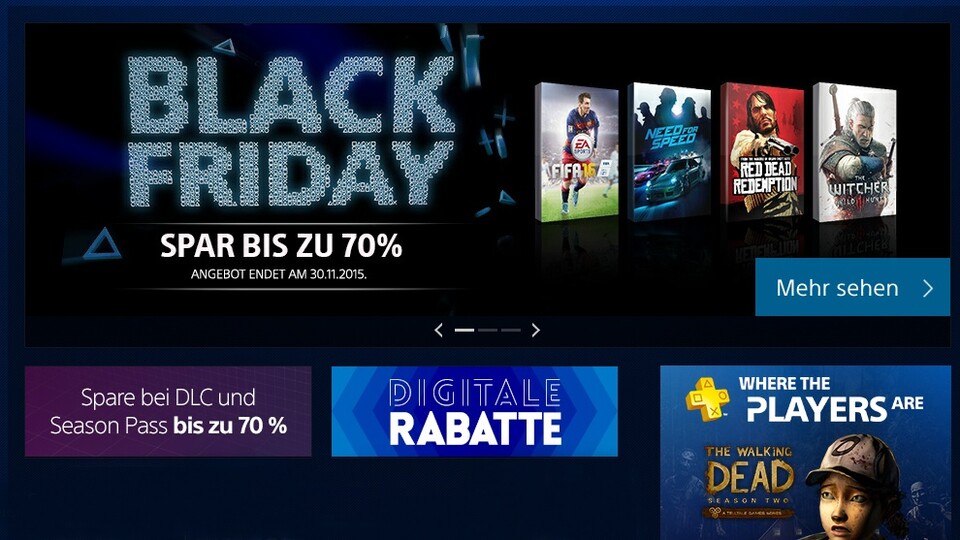 Im Black-Friday-Sale gibt es bis zu 70 Prozent Rabatt auf PS4-Spiele.
