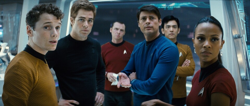 Die komplette neue Crew der Enterprise ohne Spock