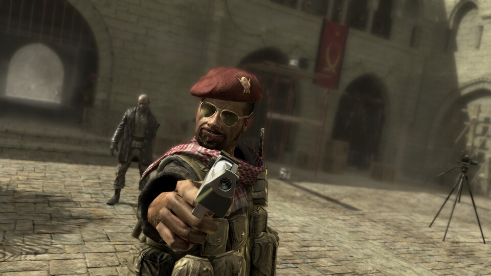 Call of Duty 4: Modern Warfare - Der Prolog schließt mit der Exekution eines Politikers, die der Spieler aus dessen Perspektive erlebt. 