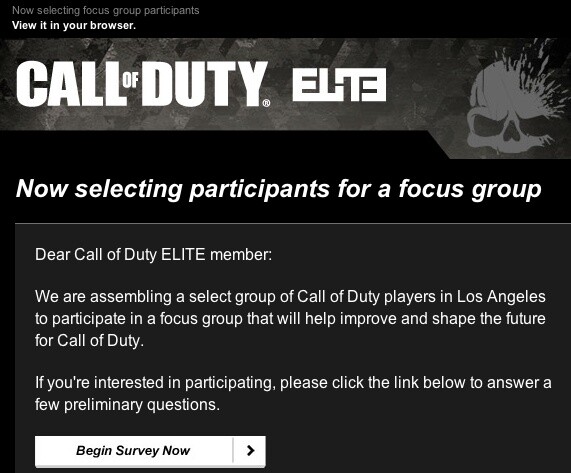 So eine Einladung ging vielen Nutzern von Call of Duty ELITE, dem Premium-Service der Shooter-Reihe zu.
