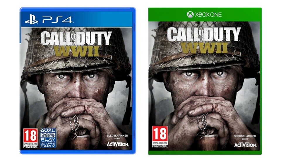 Das sind die Cover der PS4- und Xbox-One-Versionen von Call of Duty: WW2.