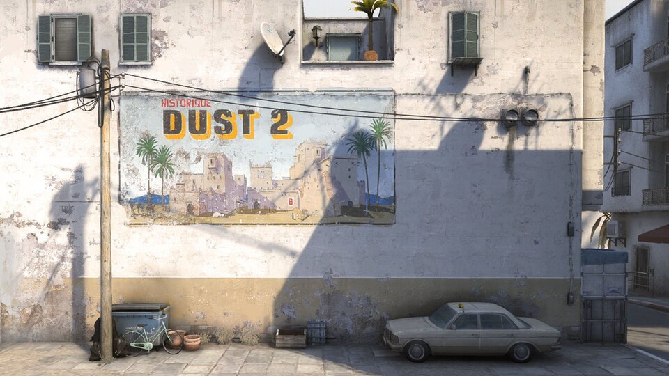 Dust2 ist die bekannteste Map aus Counter-Strike: Global Offensive und wohl auch die meistgespielte Shooter-Map überhaupt. Derzeit werkelt Valve an einer Generalüberholung.