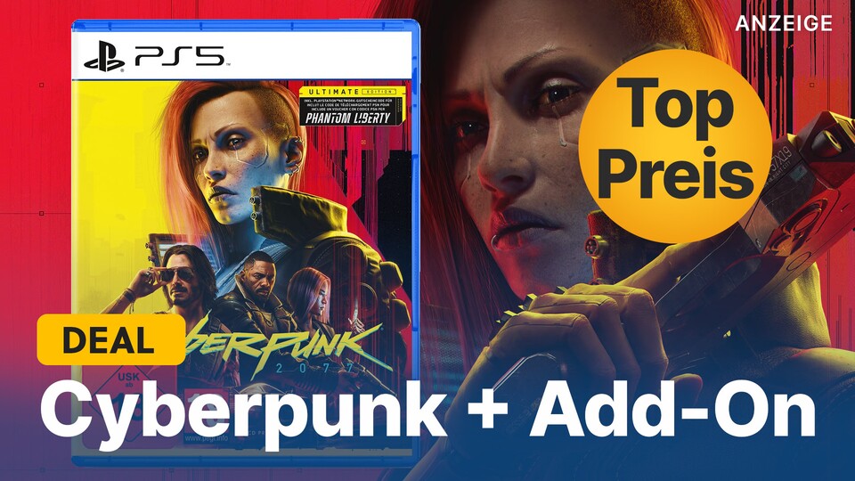 Bei Amazon und auch bei MediaMarkt könnt ihr die Cyberpunk 2077 Ultimate Edition jetzt für PS5 deutlich günstiger bekommen.