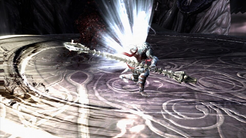 Dante's Inferno: Durch gute und böse Seelenpunkte verstärkt ihr im Verlauf des Spiels Dantes Attacken. 