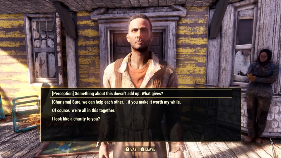 Das ist das Dialogsystem von Fallout 76 Wastelanders.
