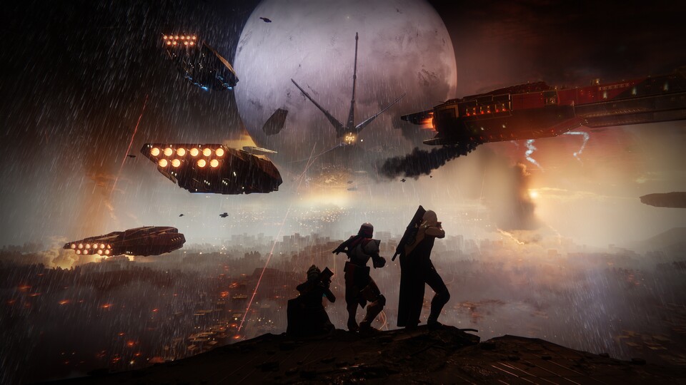 Destiny 2 beginnt mit dem Untergang der Menschheit. Kein schlechter Auftakt. (Presse-Screenshot)