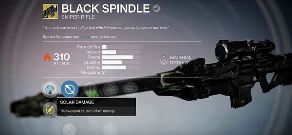 Destiny - Black Spindle ist die »Year2«-Variante der »Black Hammer« und produziert selbständig Munition nach.