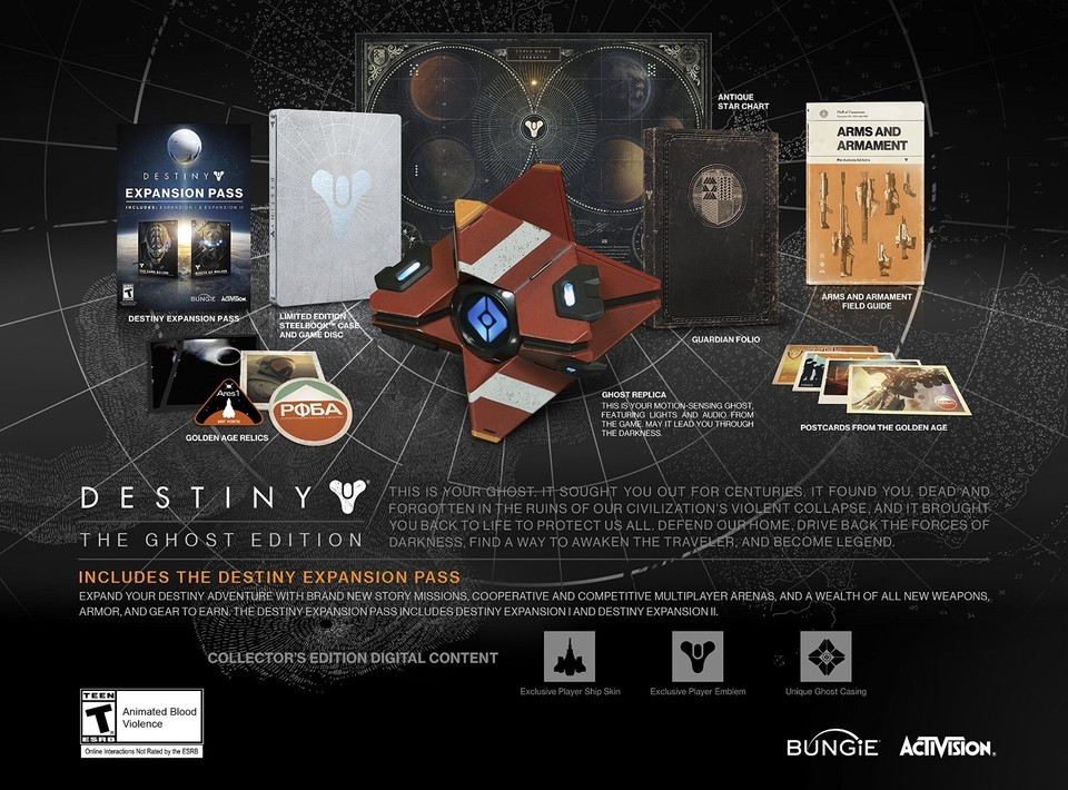 Die Inhalte der »Ghost Edition« von Destiny.