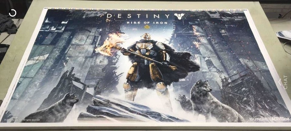 Dieses Poster war einer der ersten Hinweise auf das Addon Destiny: Rise of Iron.