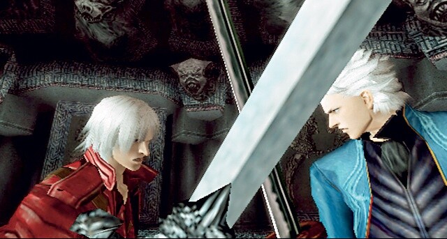 Die Söhne des Sparda: Dante und Vergil liefern sich in DMC 3 viele Duelle - trotz ihrer Blutsverwandtschaft. Aber das soll unter Brüdern ja vorkommen... Screen: Playstation 2
