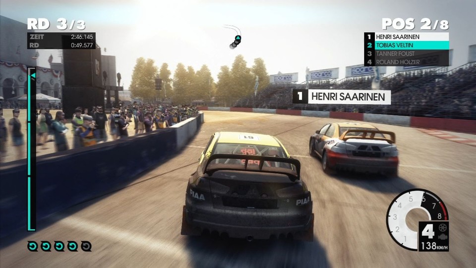 Gerade in den Rallycross-Rennen liefert ihr euch spannende Duelle mit den CPU-Gegnern.