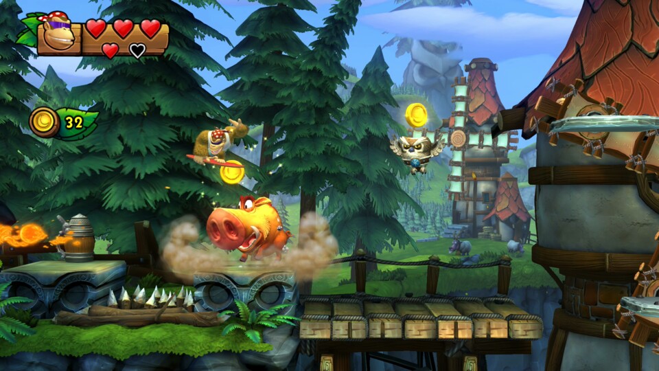 Donkey Kong Country: Tropical Freeze sieht auf der Switch immer noch toll aus. Achtet mal auf den detaillierten Hintergrund.