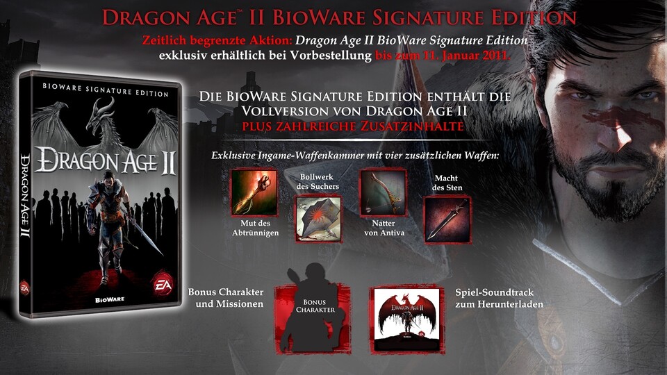 Inhalte der »Signature Edition« von Dragon Age 2