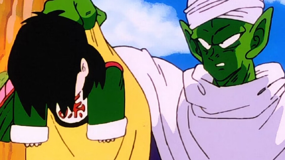 Son Gohan muss während des Trainings bei Piccolo ziemlich leiden.