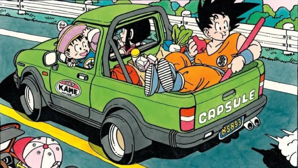 Dragon Ball: Son Goku im Auto (Bild: © Akira ToriyamaShueisha)