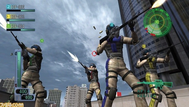 Mit bis zu vier Spielern lässt sich auf der Vita auf Alien-Jagd gehen.
