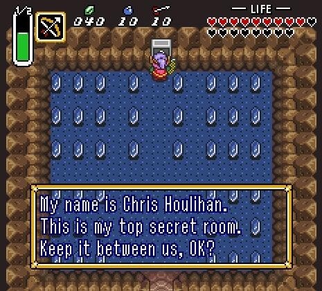 Der Raum von Chris Houlihan in The Legend of Zelda: A Link to the Past.