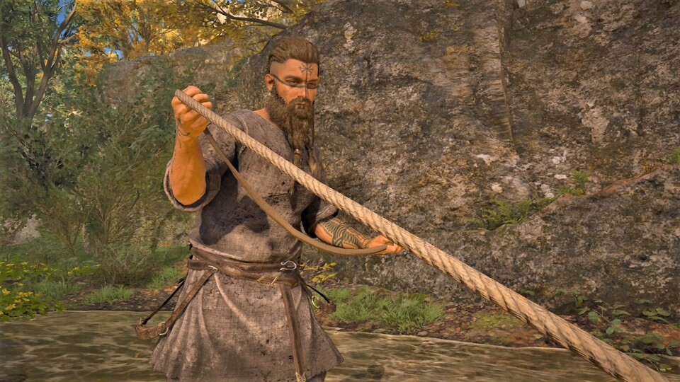 Mit diesem Seil könnte man einiges machen, nur nicht fischen.