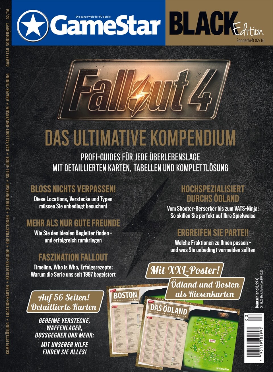 Ab 4.12. am Kiosk: die Fallout 4 Black Edition inklusive XXL-Poster