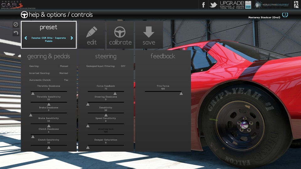 Als einziges getestetes Spiel erkennt das noch in einer frühen Entwicklungsphase befindliche Project Cars das Forza CSR Wheel inklusive aller Tastenbelegungen (wenn das Spiel auch ein CSR Elite meldet).