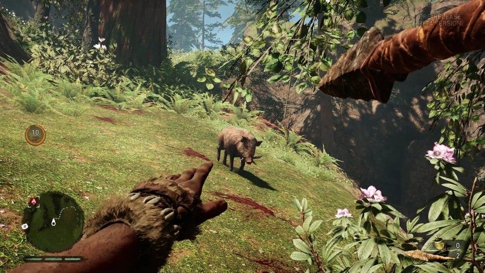 Paradox: In Far Cry Primal geht es hauptsächlich ums Jagen, die Jagd-Skills sind jedoch weitestgehend vernachlässigbar.