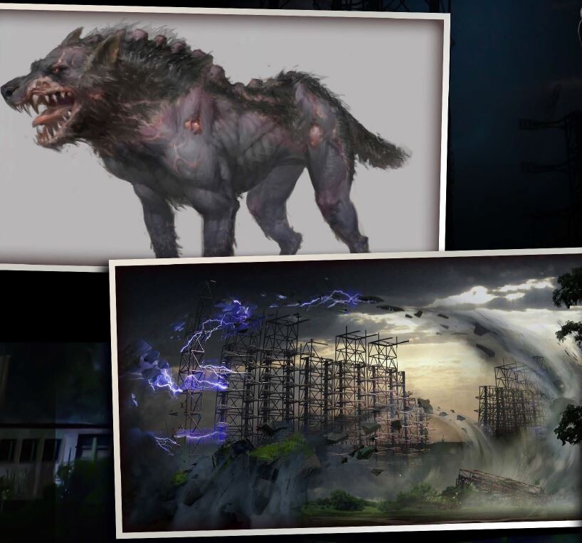 Die Artworkes zu Fear the Wolves zeigen die Bedrohungen der Spielwelt.