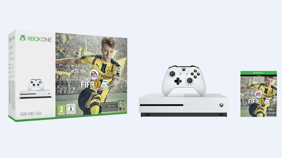 Die Xbox One S mit FIFA 17 im Bundle