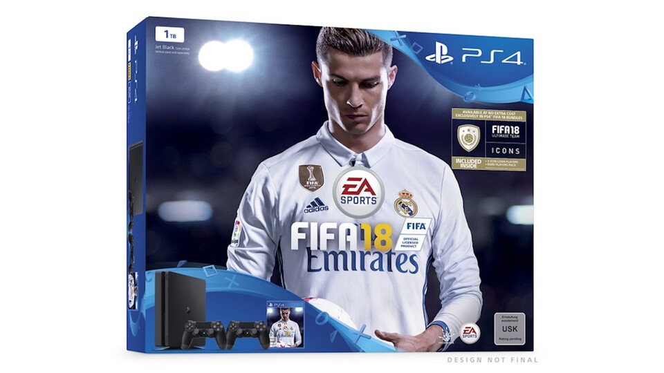 FIFA 18 kommt mit der PS4 als Bundle.