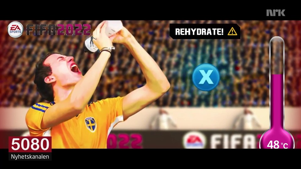 Ein Satire-Video zeigt erste Szenen aus dem Fußballspiel FIFA 2022 - mit einem Augenzwinkern.