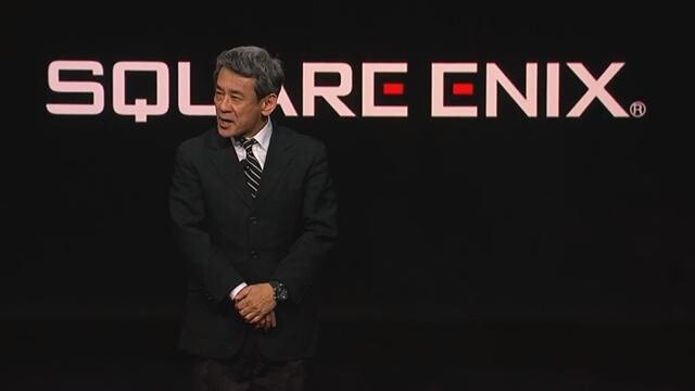 Shinji Hashimoto beim Ankündigen des neuen Final-Fantasy-Teil für PlayStation 4.
