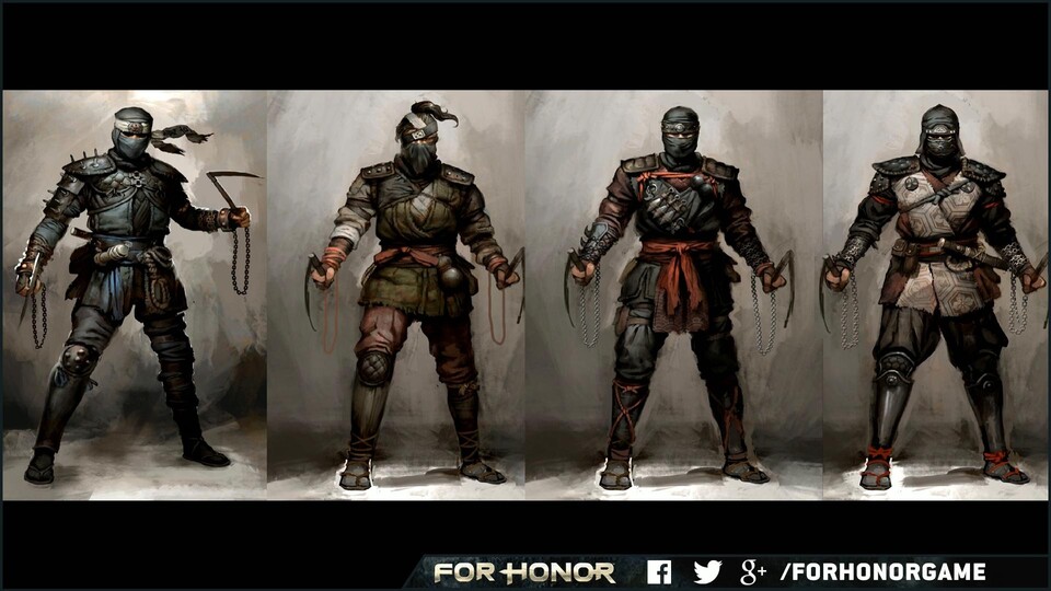 Die ersten vorgestellen Skin-Variationen des neuen Shinobi-Kriegers.