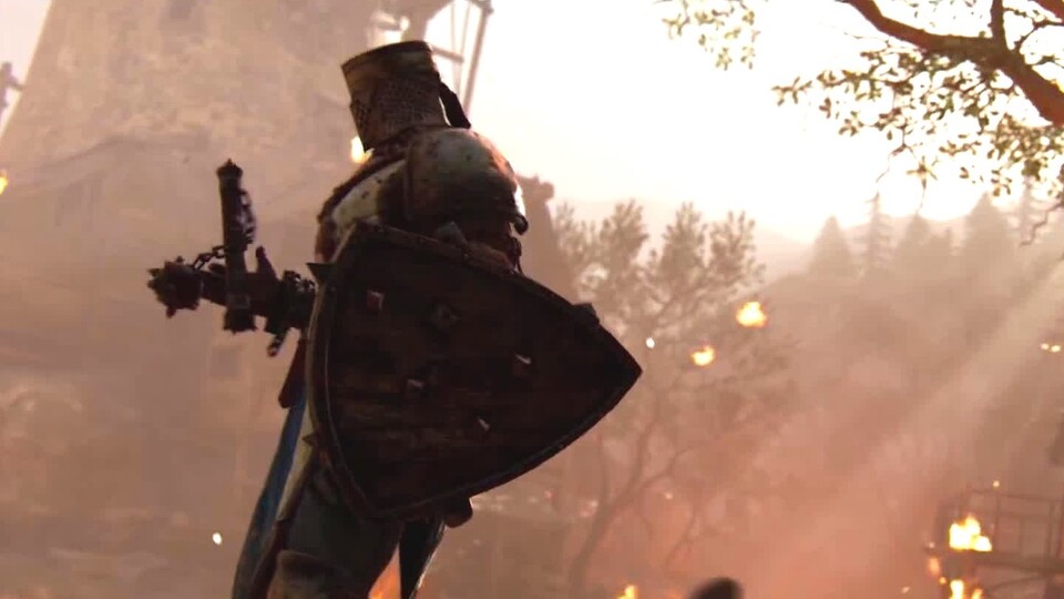 For Honor - Der Eroberer mit Morgenstern und Schild im Trailer