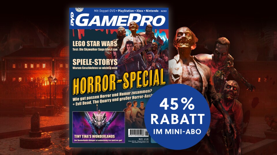 GamePro 0622 mit Titelstory zum Thema Horror. Direkt zum günstigen Mini-Abo!