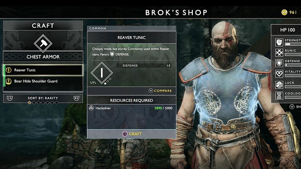 Der bekannte Look von Kratos kann in God of War verändert werden.