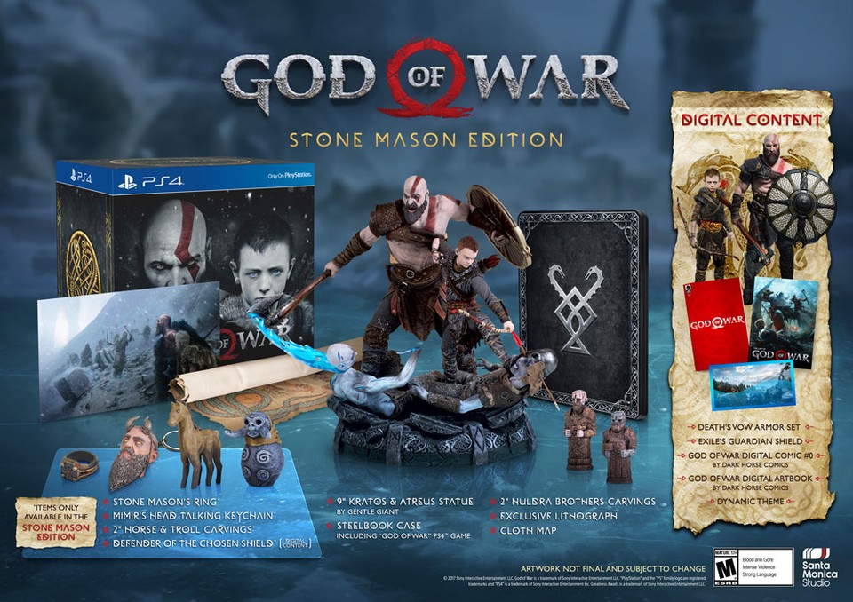 So sieht die God of War: Stone Mason Edition aus.