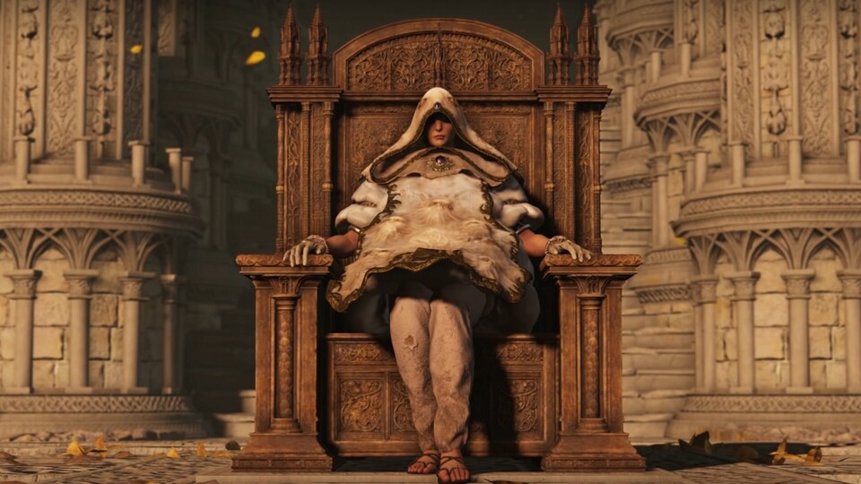 Beim normalen Ende sitzt euer Charakter auf dem Thron (Bildquelle: https:www.youtube.comwatch?v=zGRNmf94g3c).