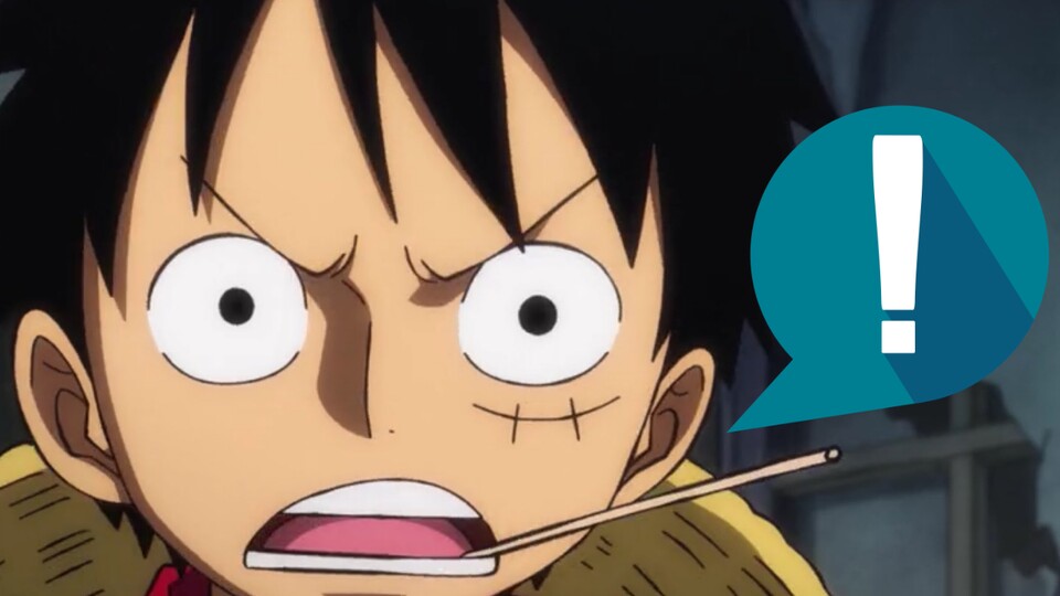 Luffy can't believe that one of his crew members in One Piece is nervous about drawing. (Image: © Toei Animation)