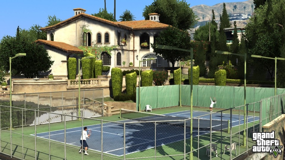 Tennis spielen in GTA 5 funktioniert ohne Kinect oder Move.