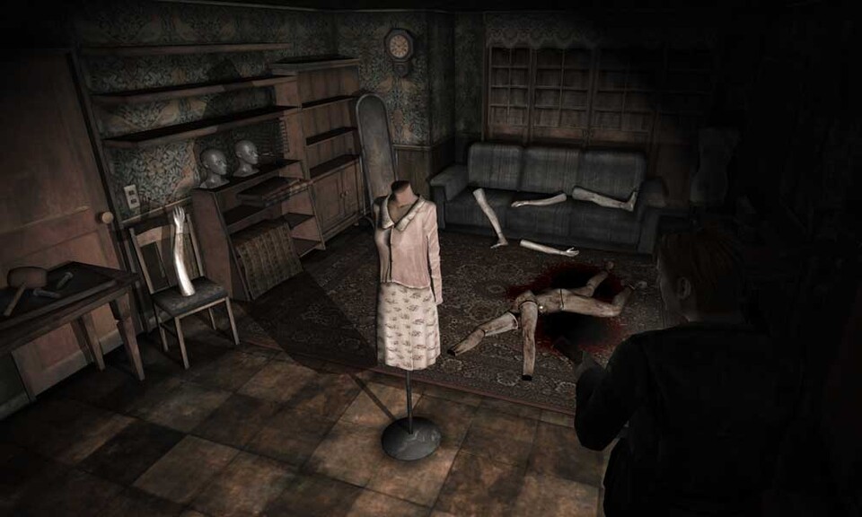 Die Silent-Hill-Serie wusste geschickt mit halbdynamischer Kameraführung umzugehen. Hier war besonders unheimlich, was im Verborgenen lag.