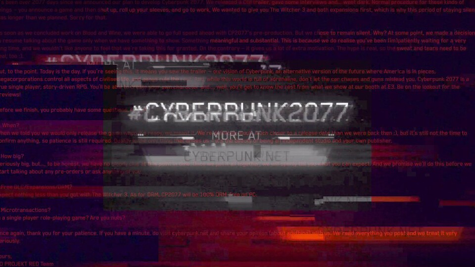 Wer hat sich denn da in den Cyberpunk-2077-Trailer gehackt?