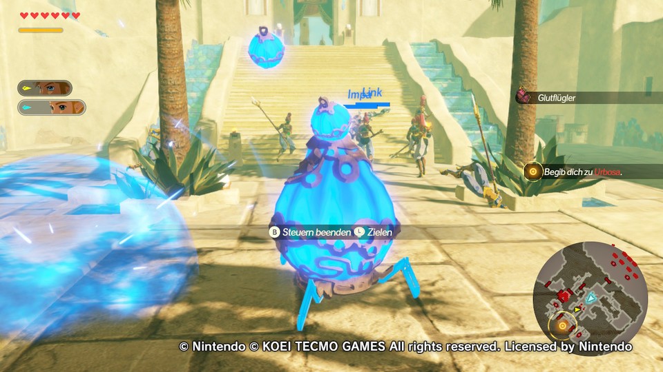 Jeder Charakter bringt ganz eigene Fähigkeiten mit. Prinzessin Zelda kann Bomben zum Beispiel wie Drohnen fernsteuern.