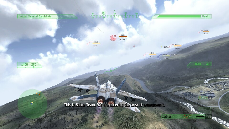 Gegnerische MiGs tauchen zwar meist gleich im Rudel auf, verteilen sich aber schön im Luftraum.