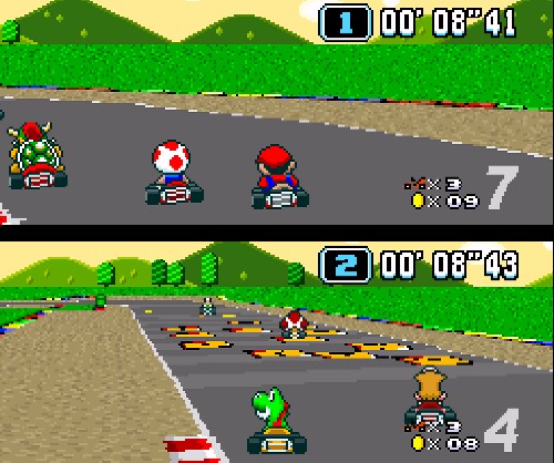 Mit Super Mario Kart hat alles angefangen. Das Spiel macht heute noch irre Spaß – wenn man mit der flimmernden Mode-7-Grafik klarkommt.