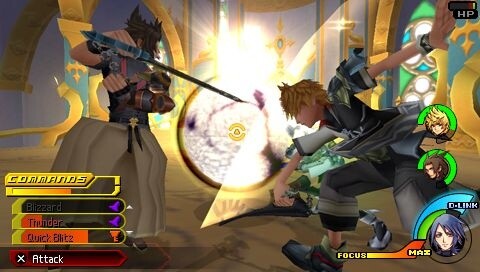 Kingdom Hearts: Birth by Sleep - Das Anzeigenwirrwarr ist teils äußerst unübersichtlich [PSP]