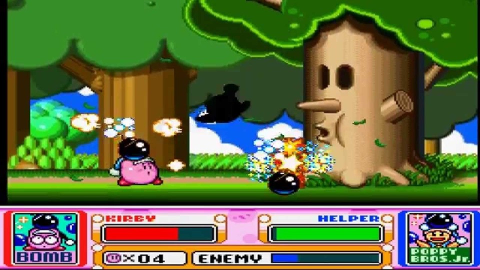Kirby Super Star enthält ganz verschiedene Spielmodi. Manche bieten klassisches Jump+Run-Gameplay, andere folgen anderen Ideen.