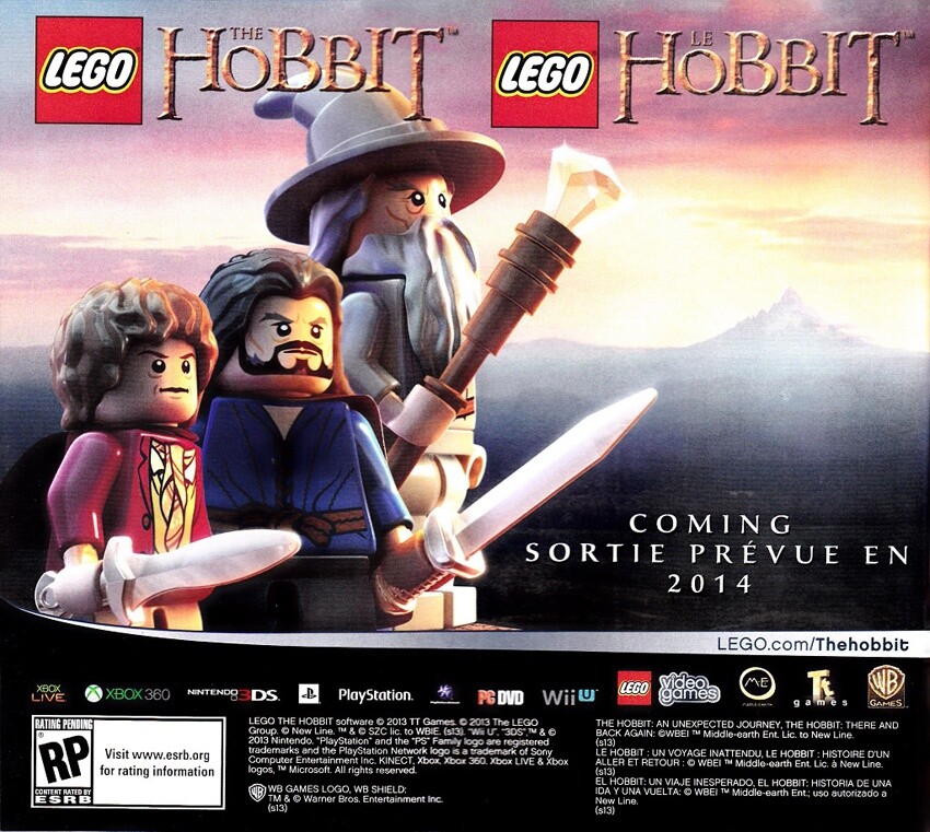 Im Internet kursiert derzeit eine Grafik, die die Veröffentlichung von LEGO The Hobbit für 2014 ankündigt. Offiziell ist das Ganze aber noch nicht.