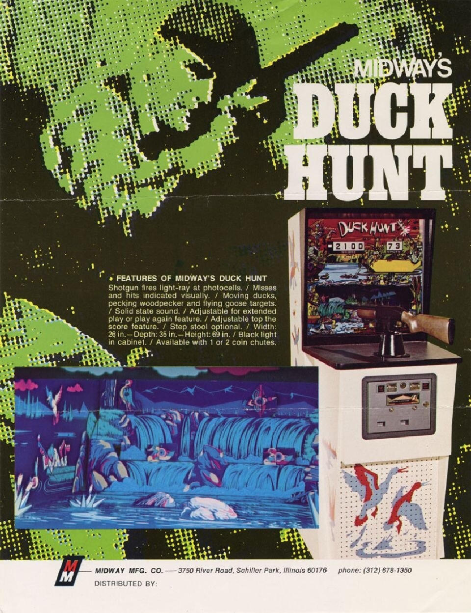 Sega lässt 1969 in Duck Hunt auf Fotozellen-haltiges Wildgeflügel ballern...